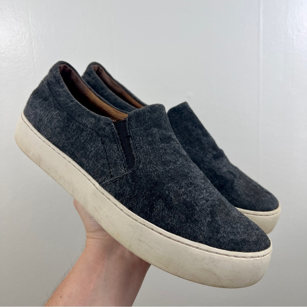 Frye Lena Slip On Sneaker Charcoal Gray Camo Print Platform Size 8